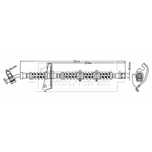 Borg & Beck Brake Hydraulic Hose Line Lower BBH6802
