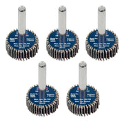 Sealey 25 x 10mm Abrasive Flap Wheel on 6mm Shaft 80Grit - Pack of 5 FW2510805 Sealey - Dynamic Drive