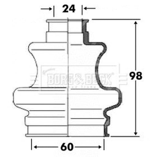 Borg & Beck Drive Shaft Bellow Kit Wheel Side BCB6094
