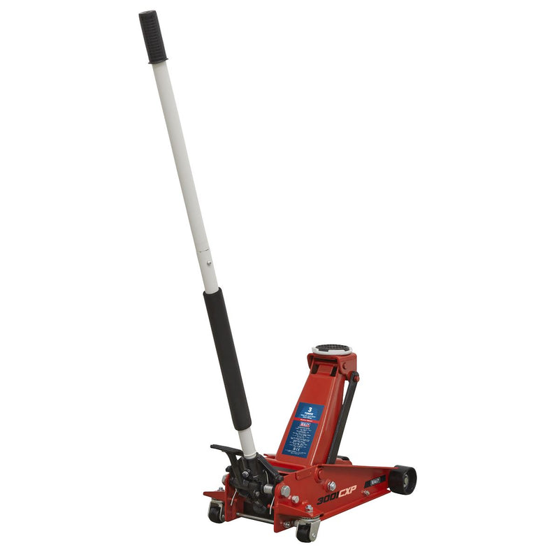 Sealey Trolley Jack with Foot Pedal 3 Tonne 3001CXP Sealey - Dynamic Drive