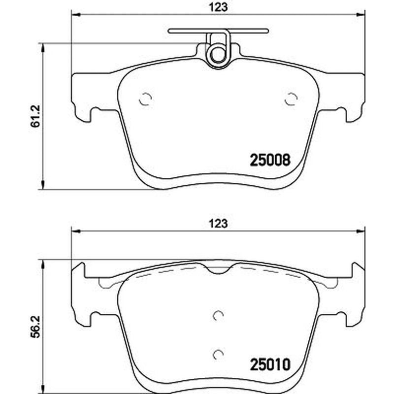 DON Rear Brake Pad Set fits Audi A3 2012-2020 1.0 1.2 1.4 1.5 1.6 1.8