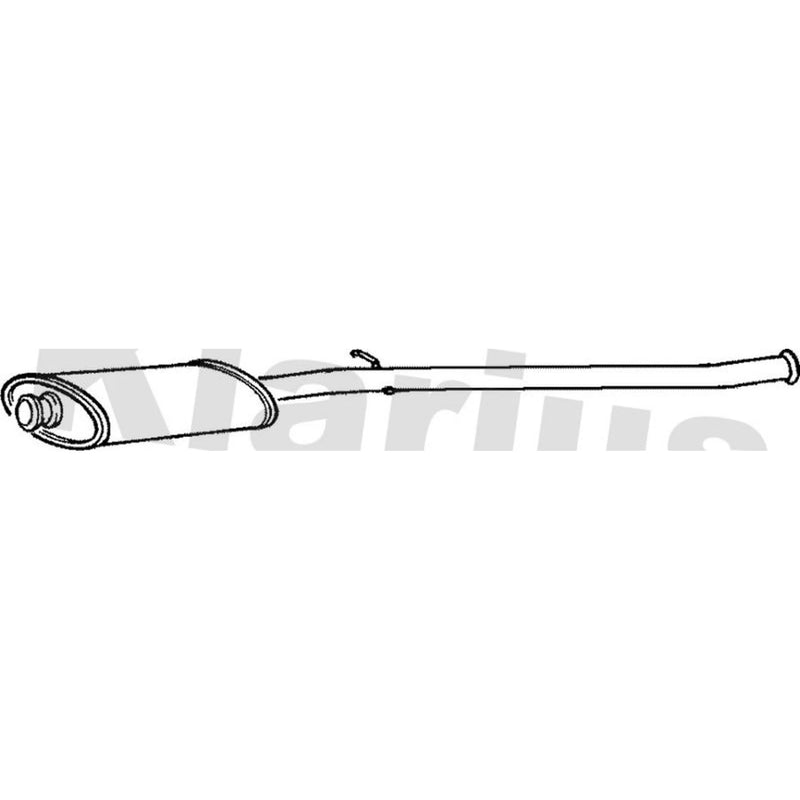 Klarius Box With Centre Pipe Centre fits Peugeot 205 1990-1998 1.6
