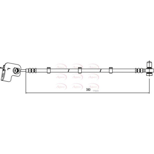 Apec Brake Hydraulic Hose Line Front Left fits Jaguar Xf I 2008-2015 4.2