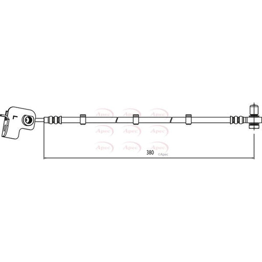 Apec Brake Hydraulic Hose Line Front Left HOS4014