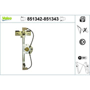 Valeo Electric Window Regulator Lifter Right Rear 851343