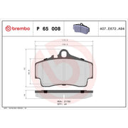 Brembo 4 x Rear Brake Pad Set fits Porsche 911 1997-2008 3.4 3.6
