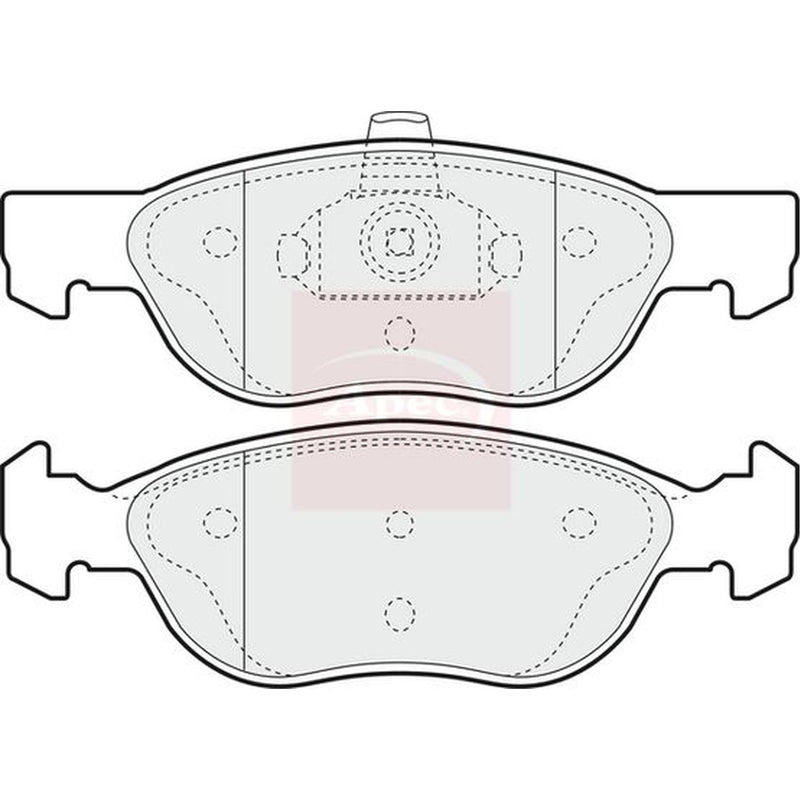 Apec Front Brake Pad Set fits Fiat Punto 1999-2012 1.3 1.4 1.9 188.237