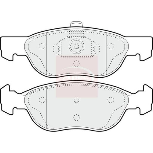 Apec Front Brake Pad Set fits Fiat Punto 1999-2012 1.3 1.4 1.9 188.237