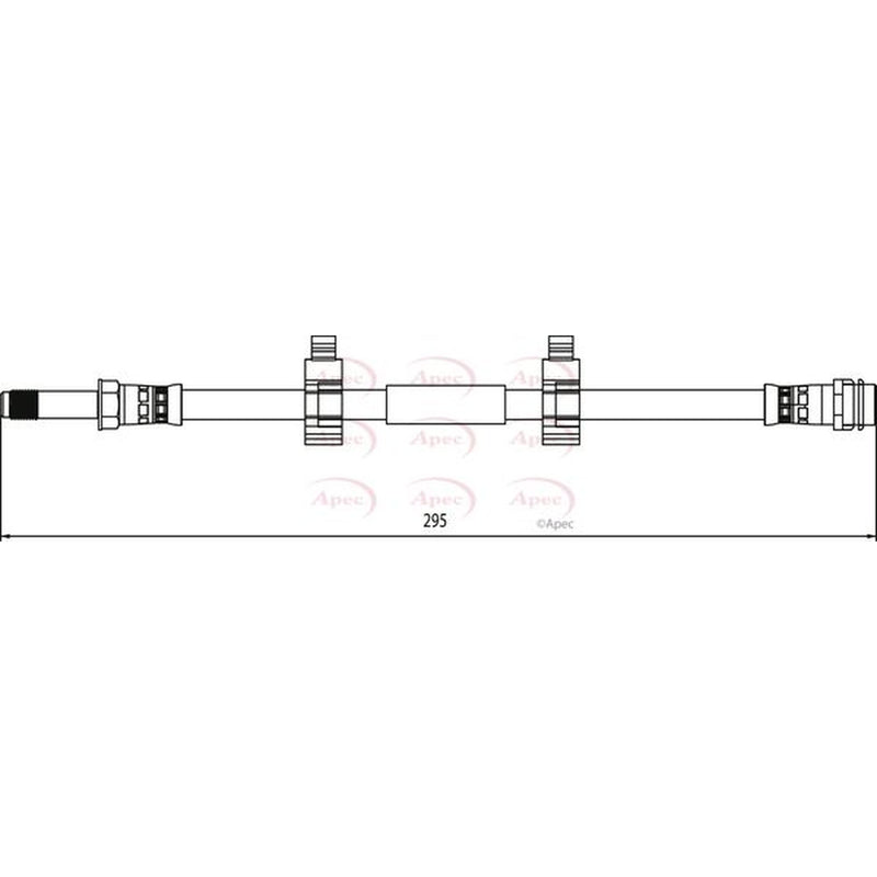 Apec Brake Hydraulic Hose Line Rear Right fits VW Transporter 2003-2009 1.9 2.5