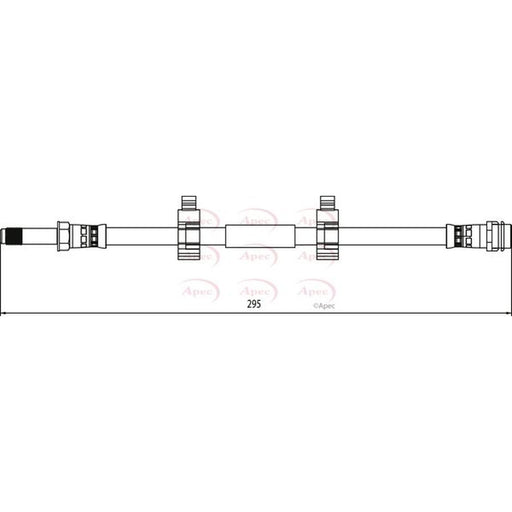 Apec Brake Hydraulic Hose Line Rear Right fits VW Transporter 2003-2009 1.9 2.5