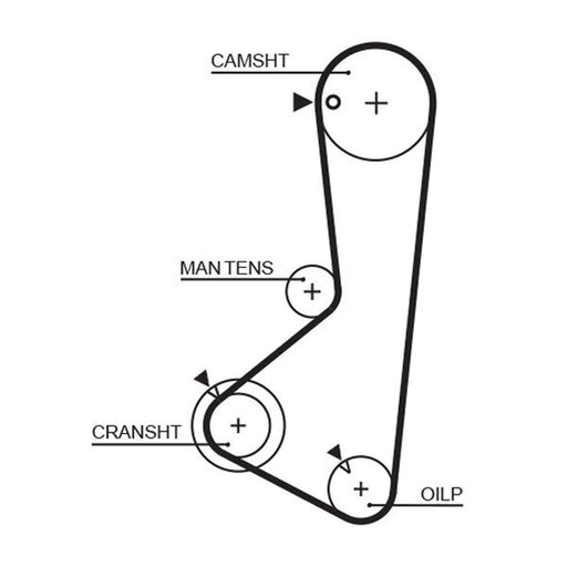 Gates Timing Belt Cambelt 122 Teeth fits Hyundai Sonata 1988-1998 1.8 2.0