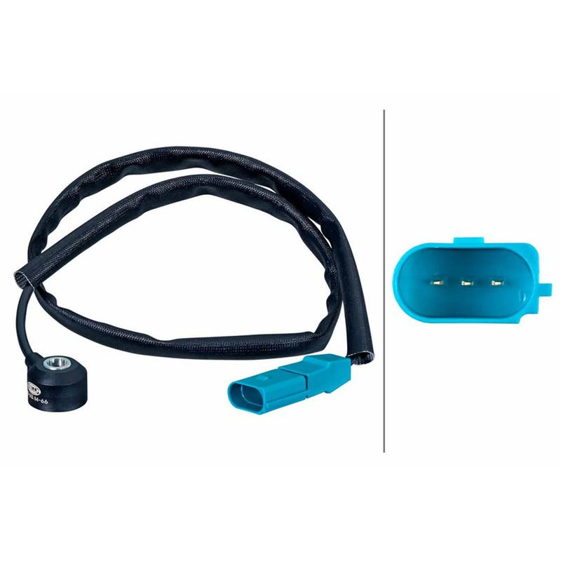 Hella Engine Knock Sensor Front fits Audi A3 2011-2012