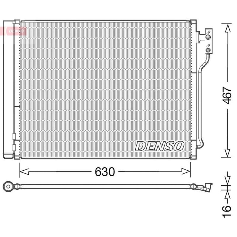 Denso Air Conditioning Condenser fits BMW 5 2010-2017
