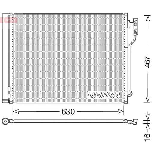 Denso Air Conditioning Condenser fits BMW 5 2010-2017