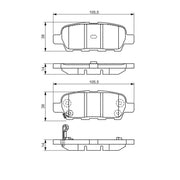 Bosch Front & Rear Pads fits Nissan X-Trail I 2001-2013 2.0