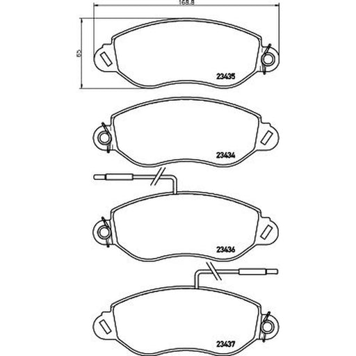 Mintex Front Brake Pad Set fits Nissan Cabstar E 1998-2006