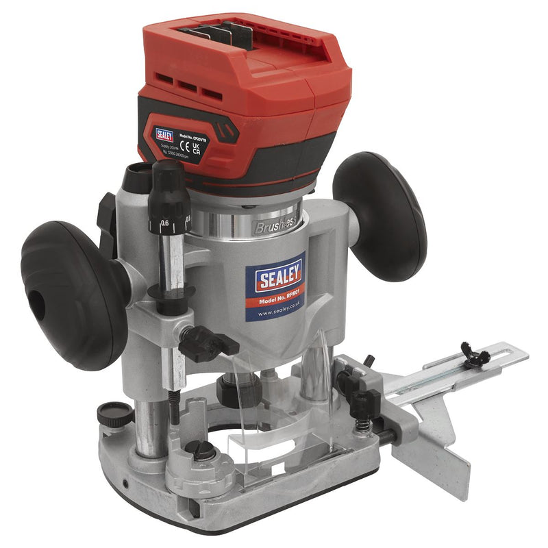 Sealey SV20 Series Cordless Trimming Router Kit 20V 4Ah - 2 Batteries CP20VTRKIT Sealey - Dynamic Drive