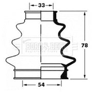 Borg & Beck Drive Shaft Bellow Kit transmission sided BCB6065