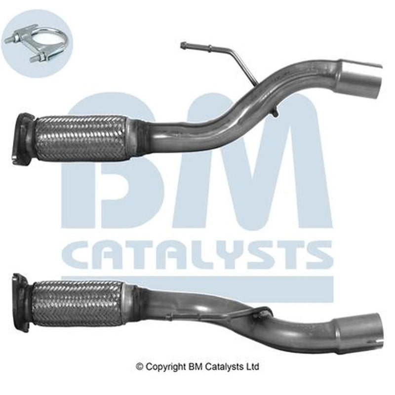 BM Catalysts Exhaust Pipe OD fits Nissan Qashqai II 2013 on 1.5 1.6