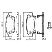 Bosch Front & Rear Pads fits Honda Cr-V IV 2012-2018 1.6 2.2