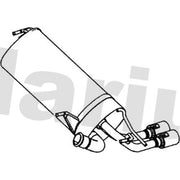 Klarius Box With Tail Pipe Rear fits Peugeot 206 2003-2007 2.0