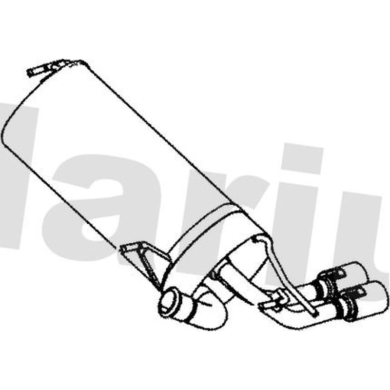 Klarius Box With Tail Pipe Rear fits Peugeot 206 2003-2007 2.0