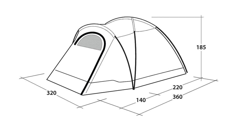 Outwell Cloud 5 Pole Tent Green 5 Person Outwell - Dynamic Drive