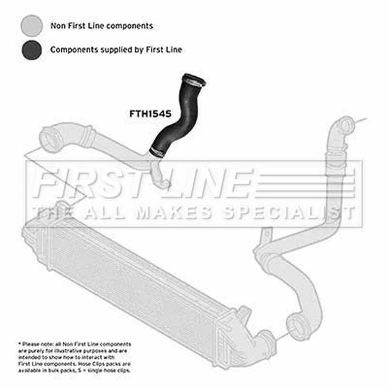 First Line Intercooler Turbo Charge Air Hose fits Ford Galaxy II 2008-2015 2.2