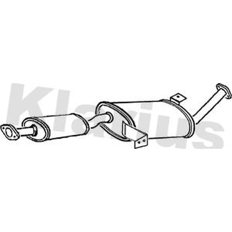 Klarius Box With Centre Pipe Centre fits Ford Maverick 1993-1998 2.7
