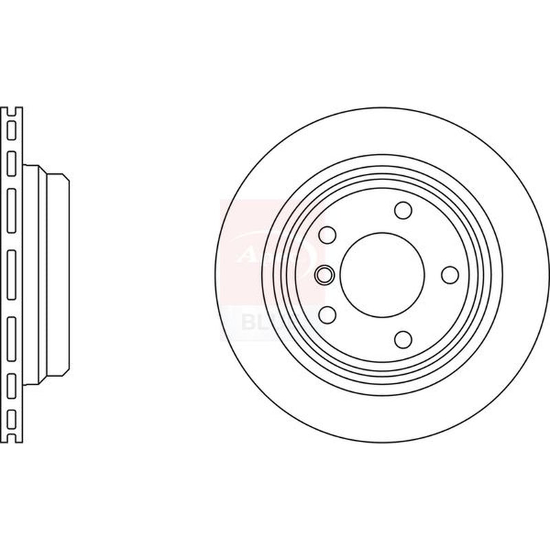 Apec 2 x Vented Brake Discs fits BMW 5 1995-2004
