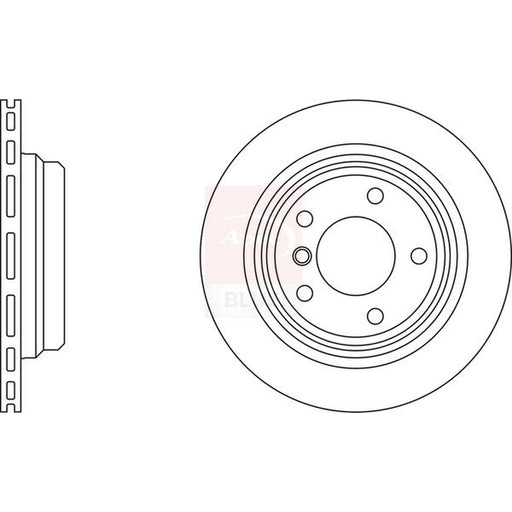 Apec 2 x Vented Brake Discs fits BMW 5 1995-2004