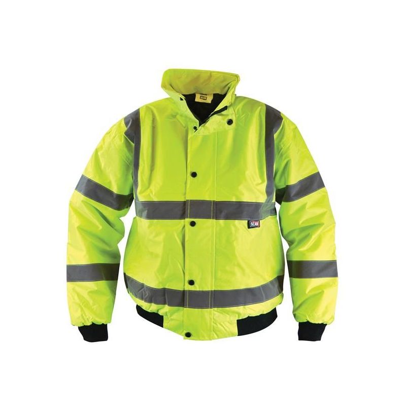 Scan Hi-Vis Bomber Jacket Yellow - XXXL (56in) Scan - Dynamic Drive