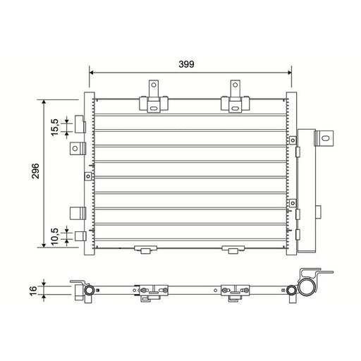 Valeo Air Conditioning Condenser 822753