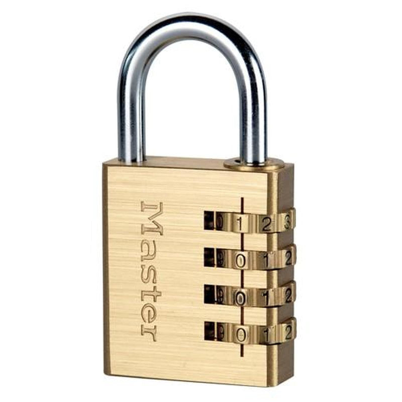 Masterlock Padlock Brass Finish 40mm Combination Masterlock - Dynamic Drive