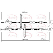 Apec Handbrake Cable Centre fits Ford Focus I 1998-2004 1.4 1.6 1.8 2.0