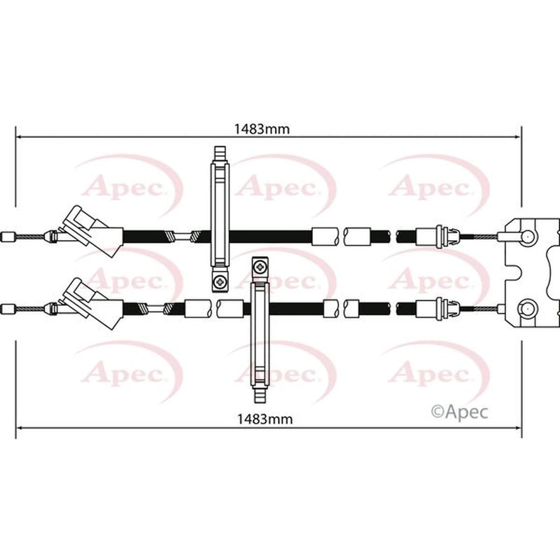 Apec Handbrake Cable Rear CAB1140