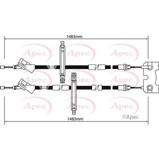 Apec Handbrake Cable Centre fits Ford Focus I 1998-2004 1.4 1.6 1.8 2.0