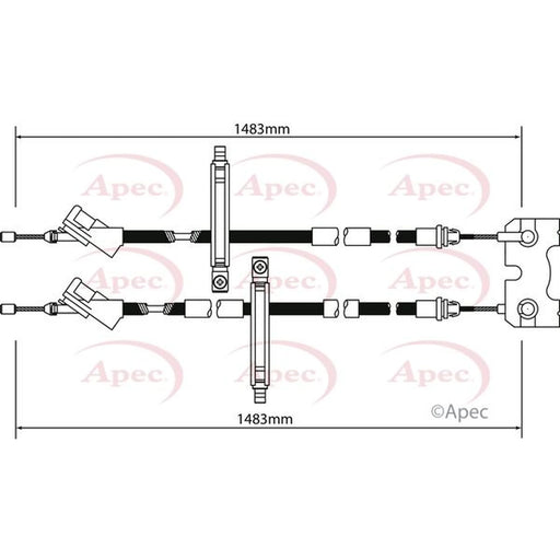 Apec Handbrake Cable Rear CAB1140