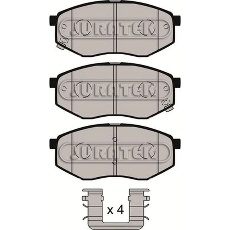 Juratek Front Brake Pad Set fits Hyundai IX20 2010-2019 1.4 1.6