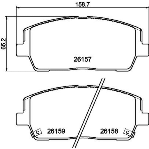 DON Front Brake Pad Set fits Hyundai Santa Fe IV 2018-2020 2.0 2.2 2.4 3.5