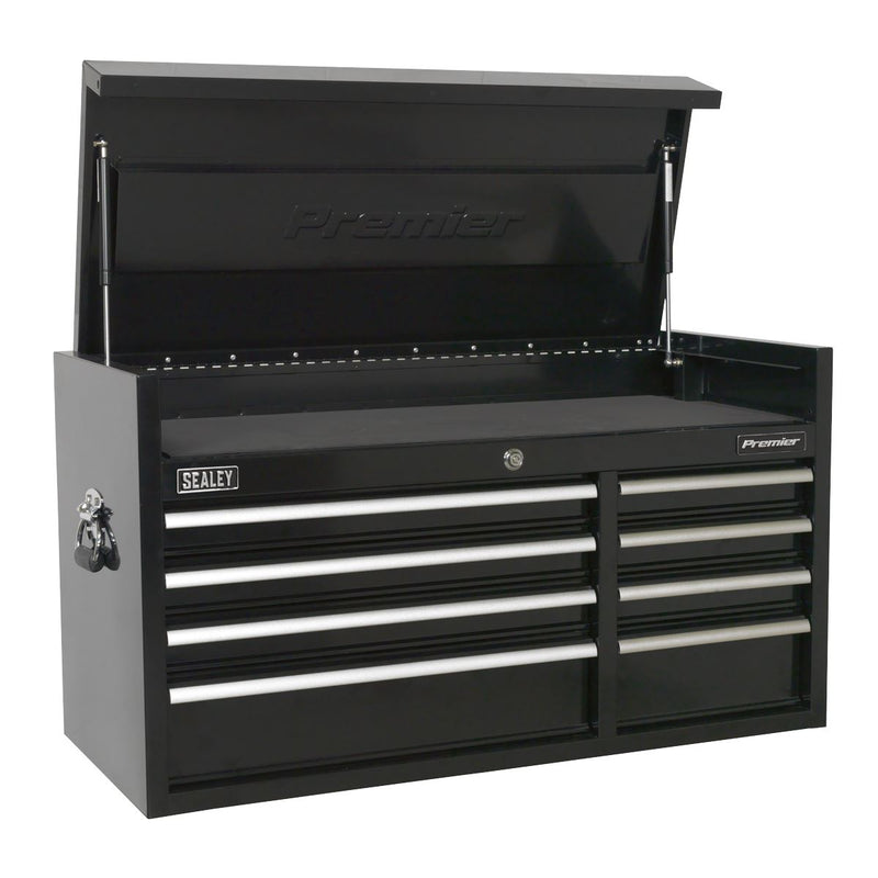 Sealey Topchest 8 Drawer 1040mm Heavy-Duty Black PTB104008 Sealey - Dynamic Drive