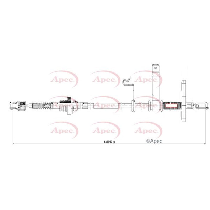 Apec Clutch Control Cable Pull fits Hyundai I10 I 2011-2013 1.0 1.2