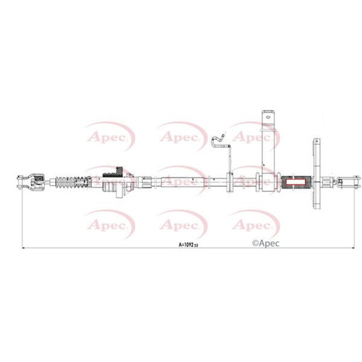 Apec Clutch Control Cable Pull fits Hyundai I10 I 2011-2013 1.0 1.2