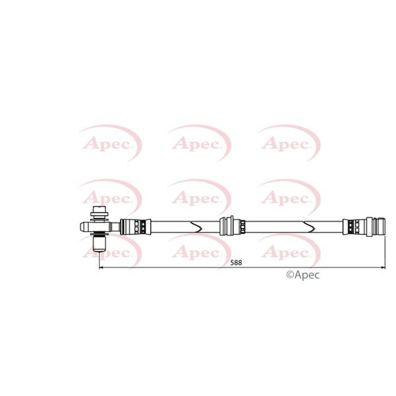 Apec Brake Hydraulic Hose Line Front fits Audi Q3 2011-2018 2.0