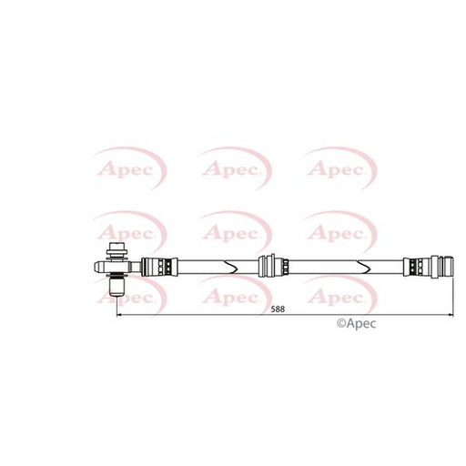 Apec Brake Hydraulic Hose Line Front fits Audi Q3 2011-2018 2.0