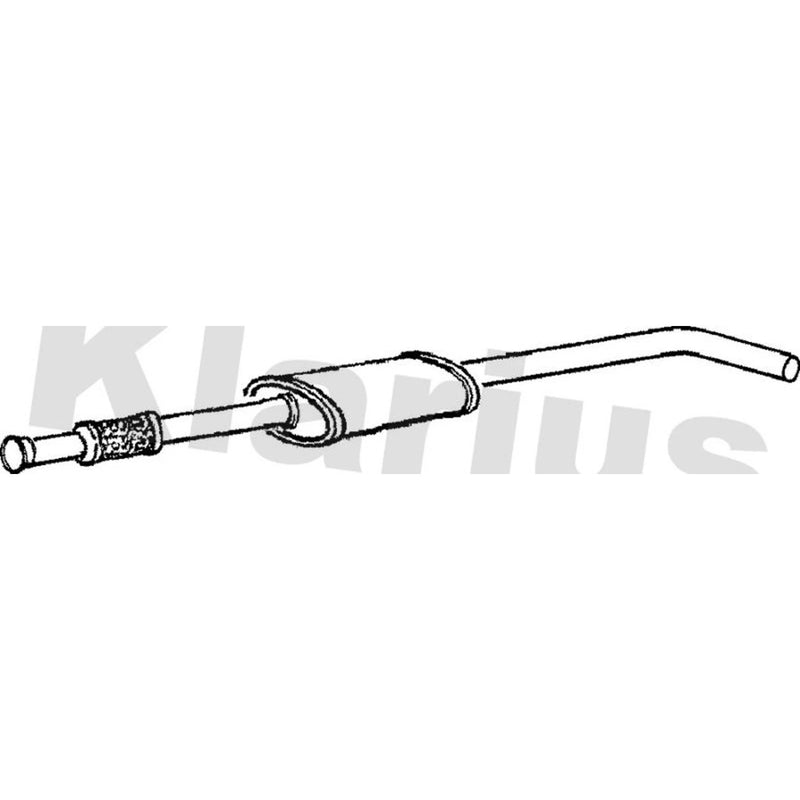 Klarius Box With Centre Pipe Centre fits Renault Megane I 1996-2003 1.4 1.6