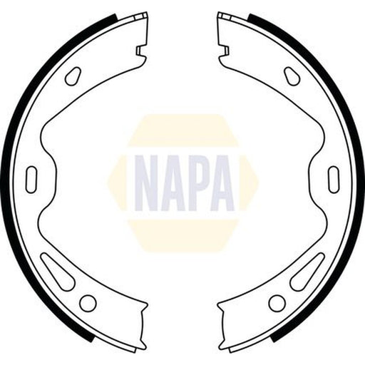NAPA Parking Brake Shoe Set fits Porsche 911 1988-2012 3.3 3.4 3.6 3.8