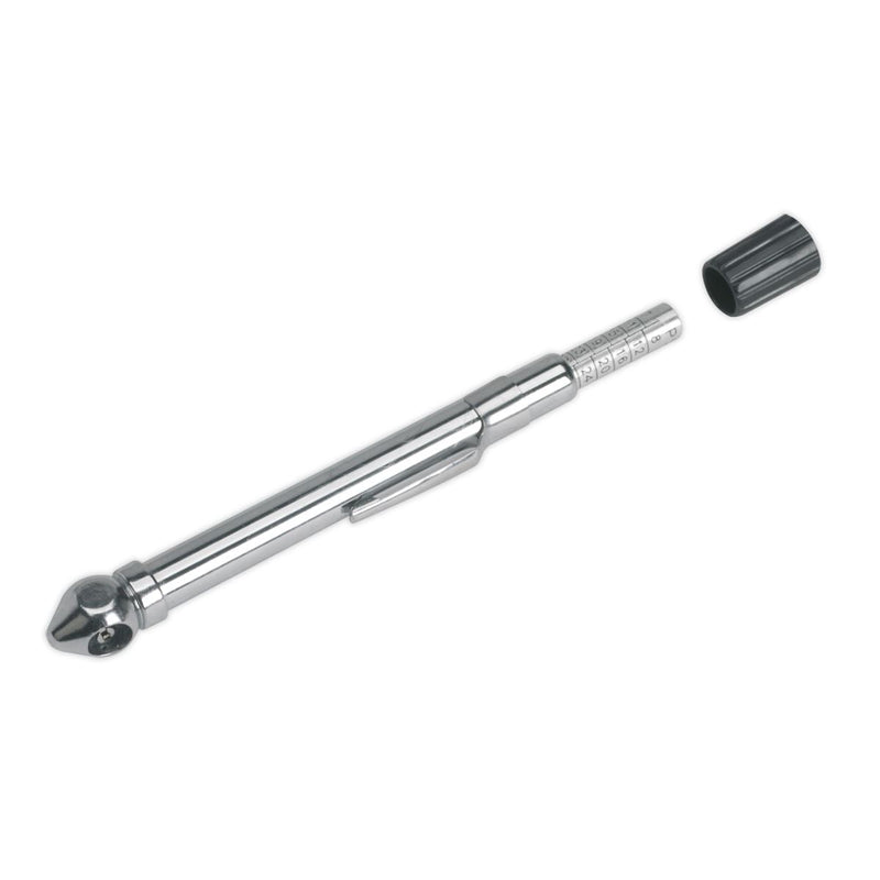 Sealey Tyre Pressure Gauge with Pocket-Clip 6-50psi TSTPG9 Sealey - Dynamic Drive