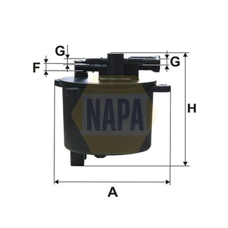 NAPA Fuel Filter Element fits Citroën C-Crosser 2007-2012 2.2