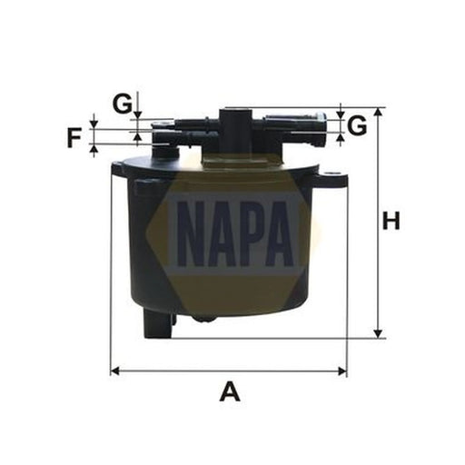 NAPA Fuel Filter Element fits Citroën C-Crosser 2007-2012 2.2